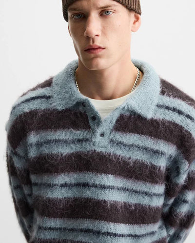 Brushed Polo Sweater