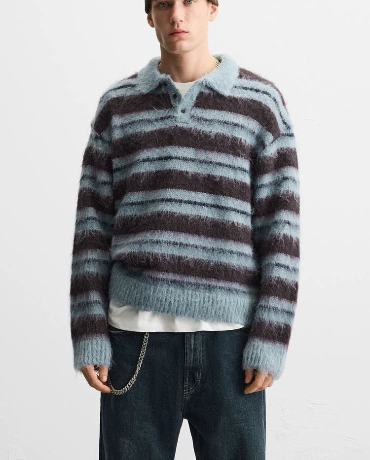 Brushed Polo Sweater