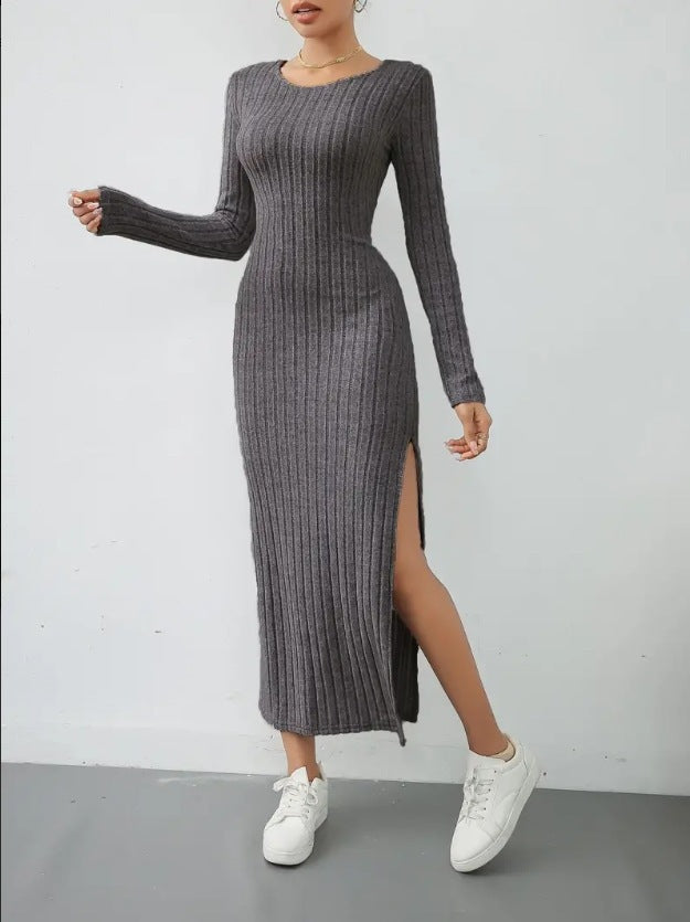 Casual Strick-Mididress